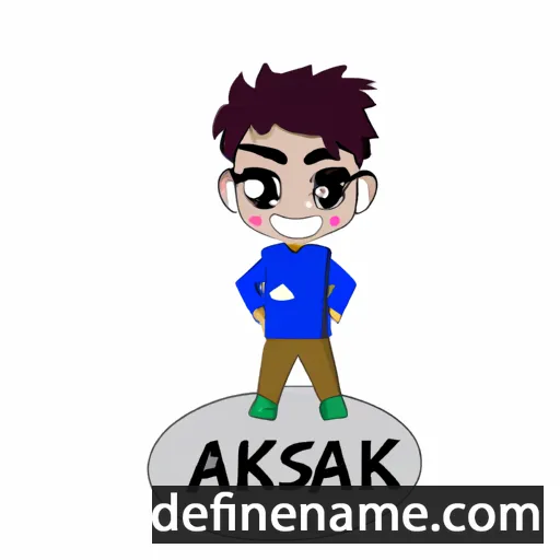 cartoon of the name Aksah