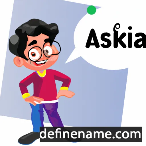 cartoon of the name Akshaj