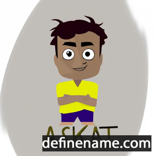 cartoon of the name Akshat