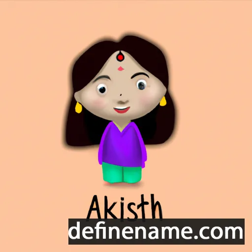 cartoon of the name Akshiti