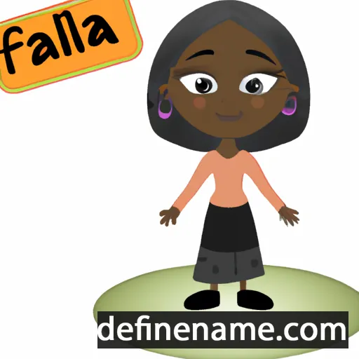 cartoon of the name Alafia