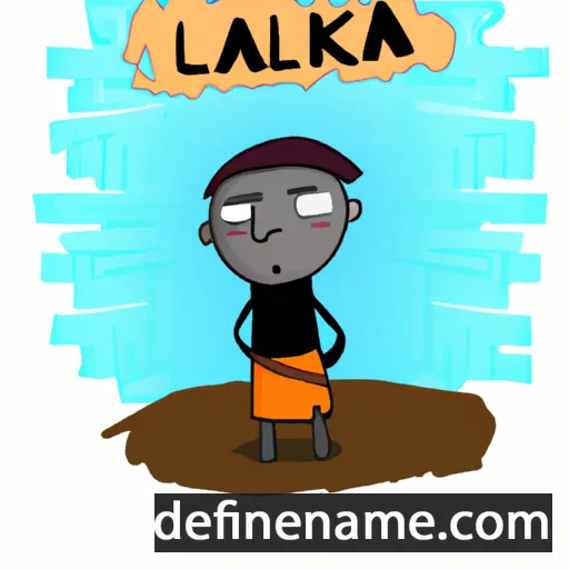 cartoon of the name Alaka