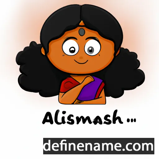 cartoon of the name Alakshmi