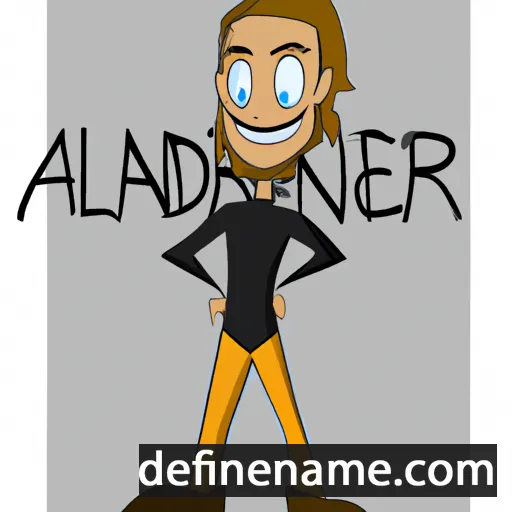 cartoon of the name Alander