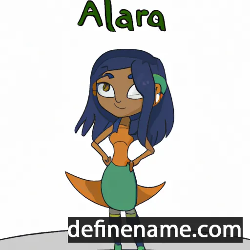 cartoon of the name Alaria