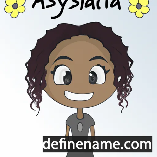 cartoon of the name Alayshia