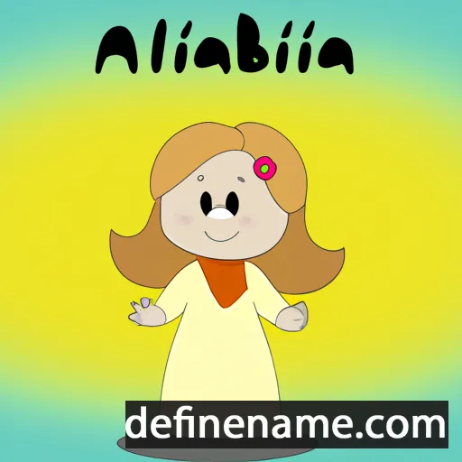 cartoon of the name Albinä