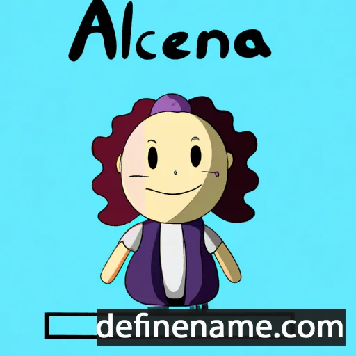 cartoon of the name Alcenya