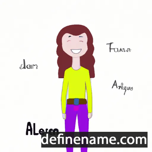 cartoon of the name Aleanor