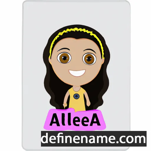 cartoon of the name Aleeha