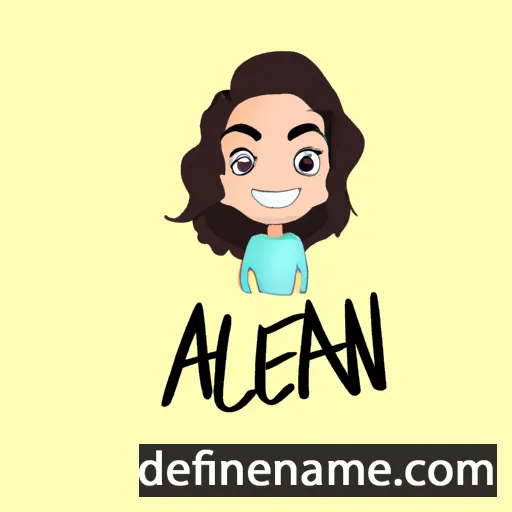 cartoon of the name Aleena