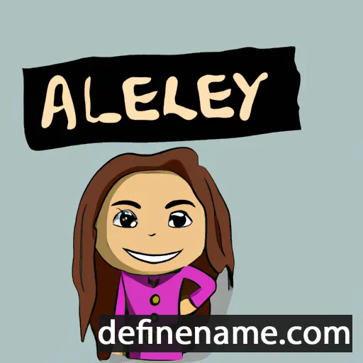 cartoon of the name Aleeya