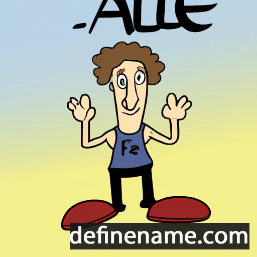 cartoon of the name Alef