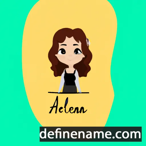 cartoon of the name Alejna