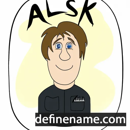 cartoon of the name Aleksa