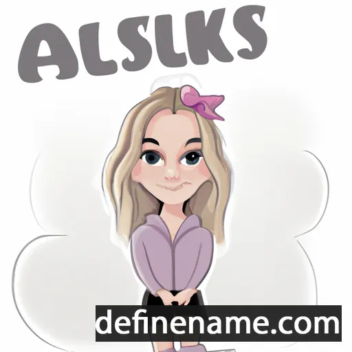 cartoon of the name Aleksė