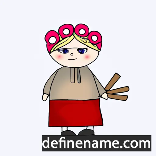 cartoon of the name Aleksiina