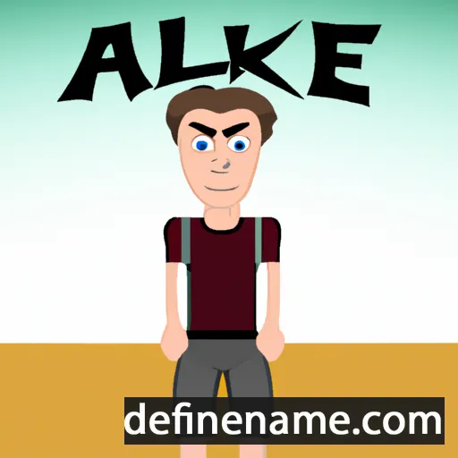 cartoon of the name Aleksije