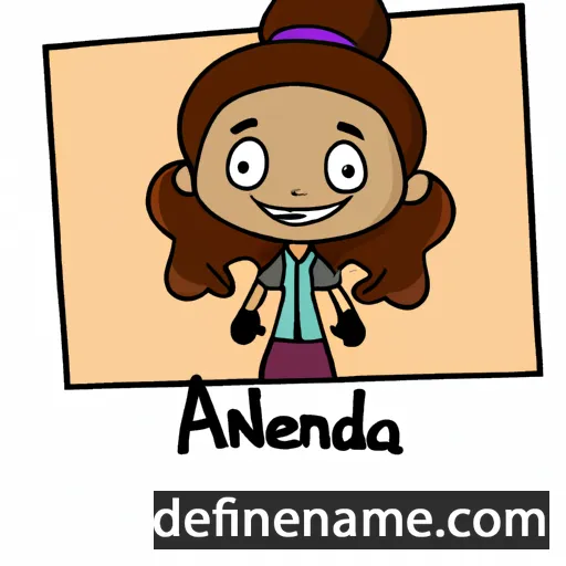 cartoon of the name Alendra