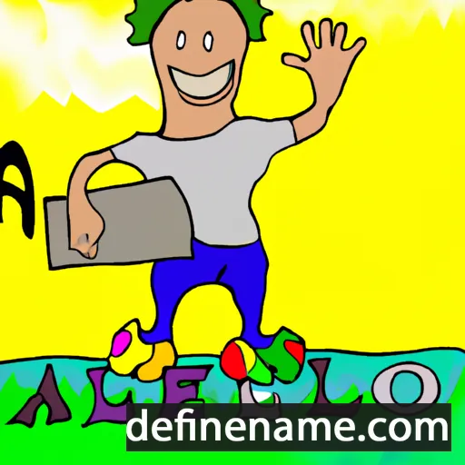 cartoon of the name Aleo