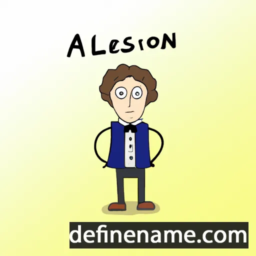 cartoon of the name Alesson