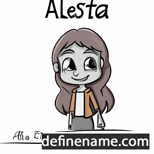 cartoon of the name Alesta