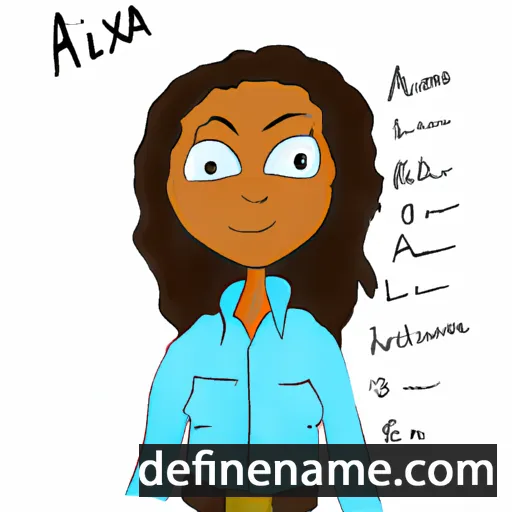 cartoon of the name Alexavia