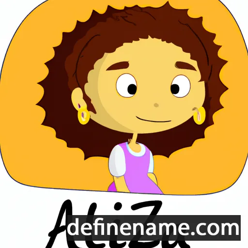 cartoon of the name Alezia