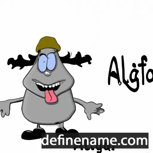 cartoon of the name Alflaug