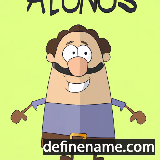 cartoon of the name Alfonsas