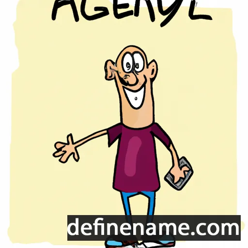 cartoon of the name Algeny