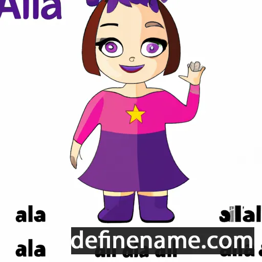 cartoon of the name Alia