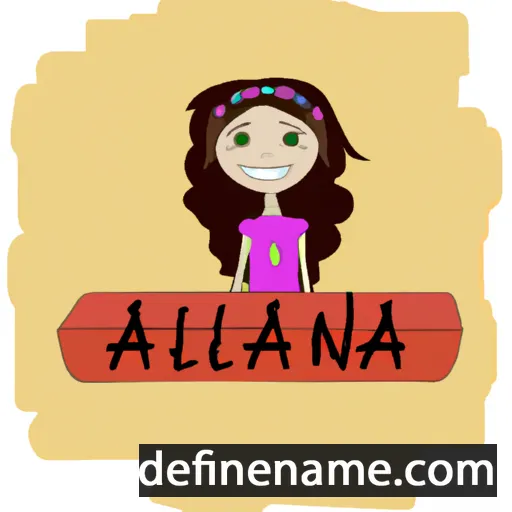 cartoon of the name Aliana