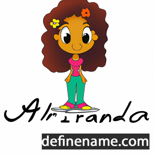 cartoon of the name Aliandra