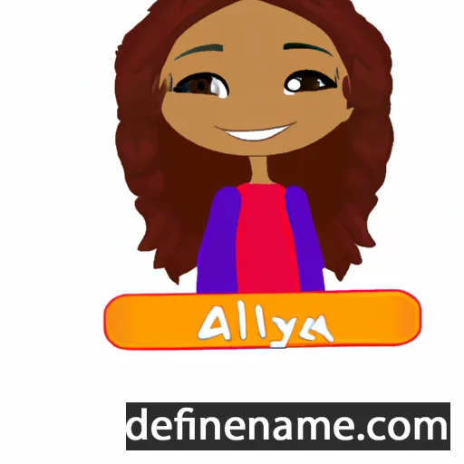 cartoon of the name Aliayah