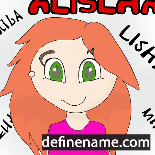 cartoon of the name Alisha