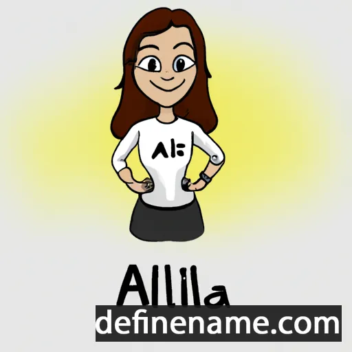 cartoon of the name Alitia