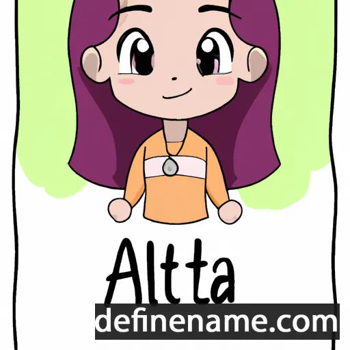 cartoon of the name Alitta