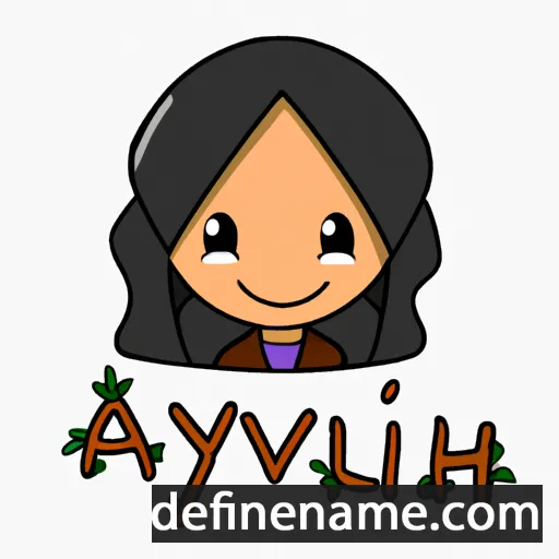 cartoon of the name Alivyah