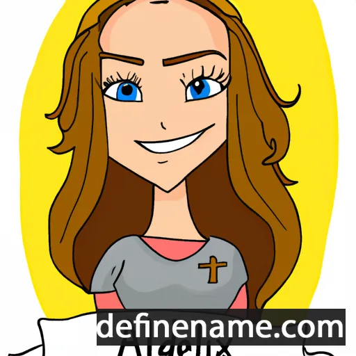 cartoon of the name Alixandria