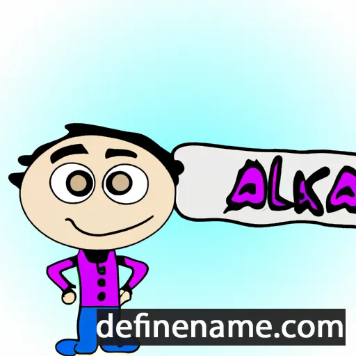 cartoon of the name Alkaa