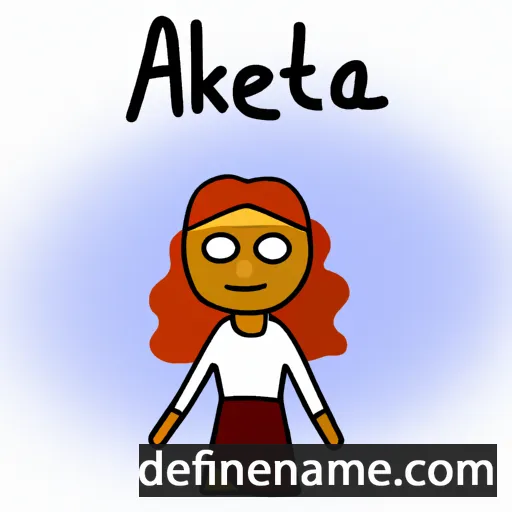 cartoon of the name Alketa