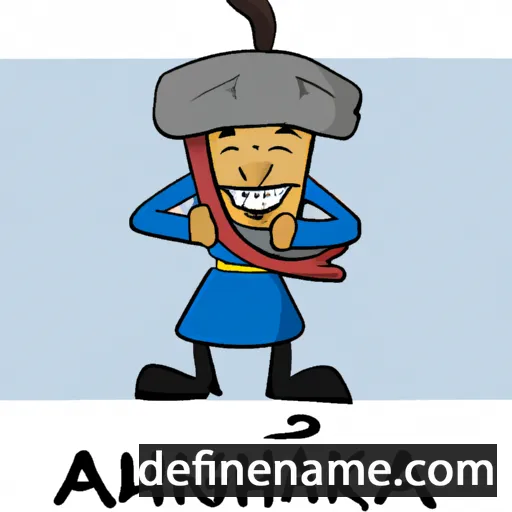 cartoon of the name Alkhbaatar