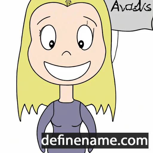 cartoon of the name Álvdis