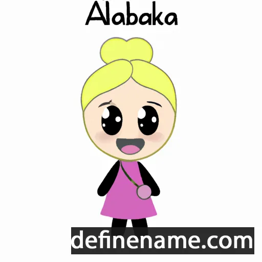 cartoon of the name Almabikä