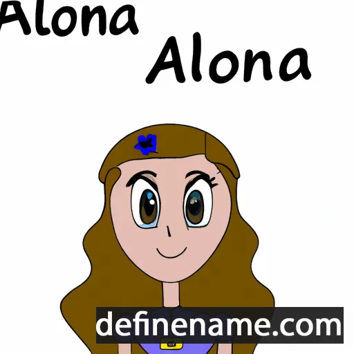 cartoon of the name Alonna