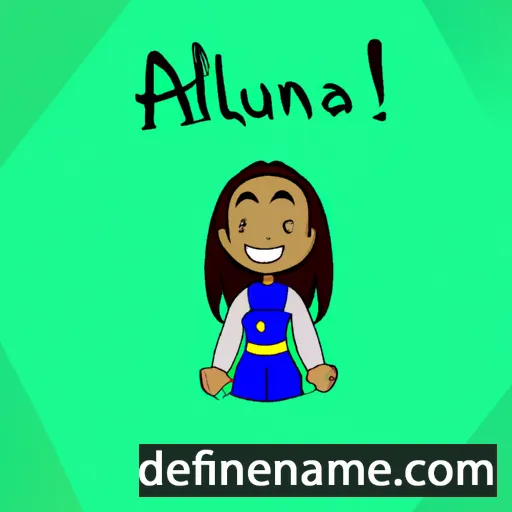 cartoon of the name Aluana