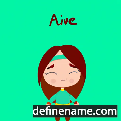 cartoon of the name Alvīne