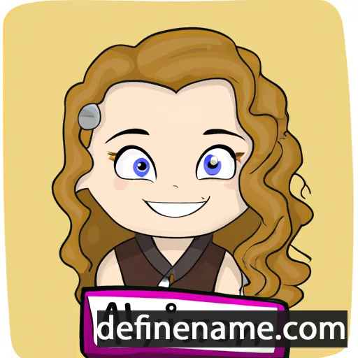 cartoon of the name Alysson