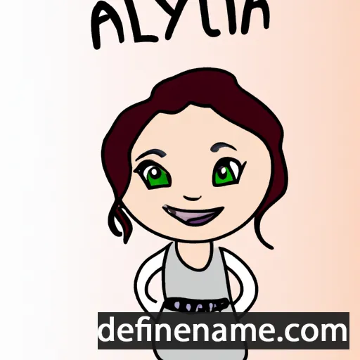 cartoon of the name Alyvia